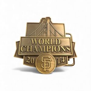 Gold World Champions belt buckle